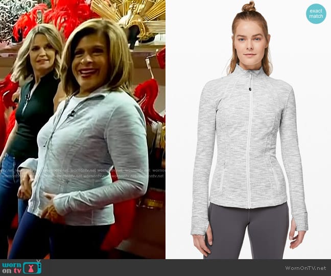 Lululemon Define Jacket Luon in Grey worn by Hoda Kotb on Today