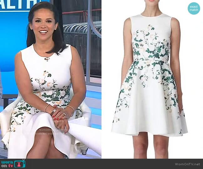 ERIN by Erin Fetherston English Rose Fit and Flare Dress worn by Laura Jarrett on Today