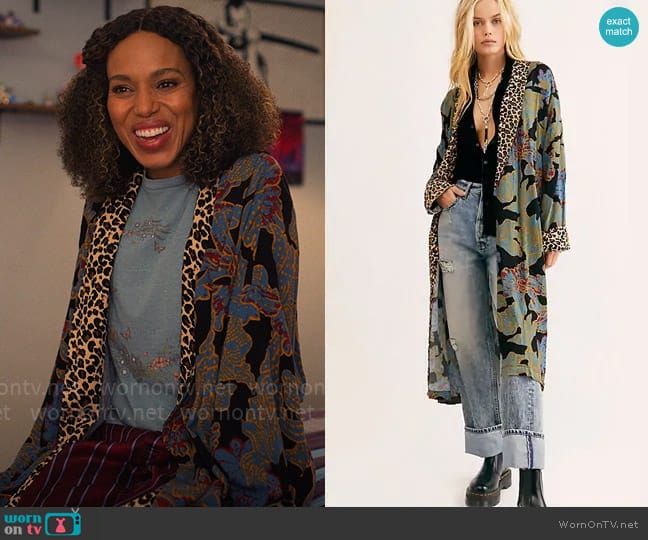 Free People Wild Nights Duster in Spirit Combo worn by Paige Alexander (Kerry Washington) on UnPrisoned