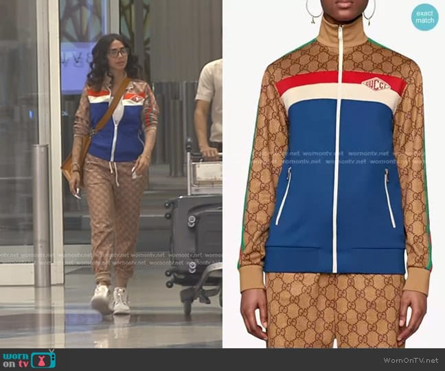 Gucci GG Technical Jersey Jacket worn by Sara Al Madani (Sara Al Madani) on The Real Housewives of Dubai