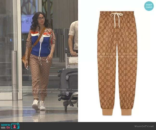 Gucci GG Technical Jersey Jogging Pant worn by Sara Al Madani (Sara Al Madani) on The Real Housewives of Dubai