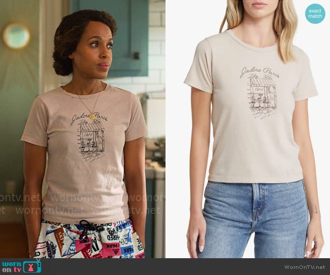 Golden Hour J'adore Paris Graphic T-Shirt worn by Paige Alexander (Kerry Washington) on UnPrisoned