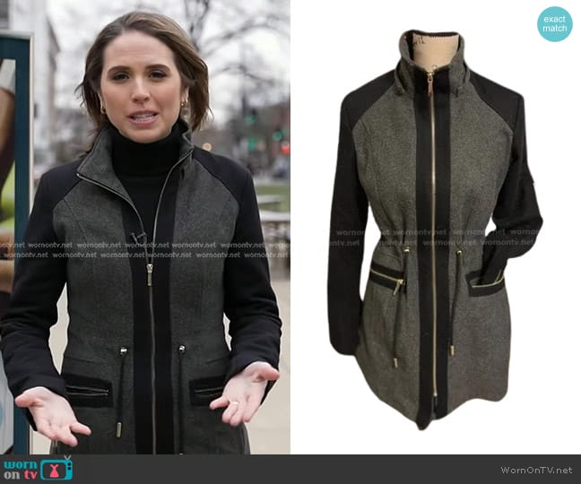 Laundry by Shelli Segal Audrey Wool Blend Coat worn by Elizabeth Schulze on Good Morning America