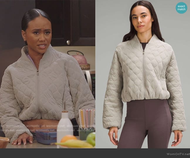 Lululemon Quilted Jacket worn by Keisha (Netta Walker) on All American Homecoming