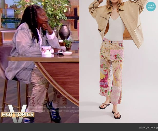 Magnolia Pearl Patched Pants worn by Whoopi Goldberg on The View