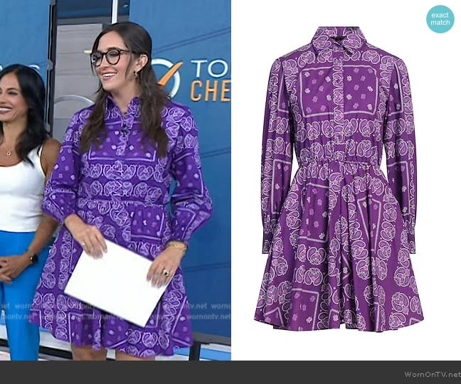 Maje Paisley Dress worn by Savannah Sellers on Today