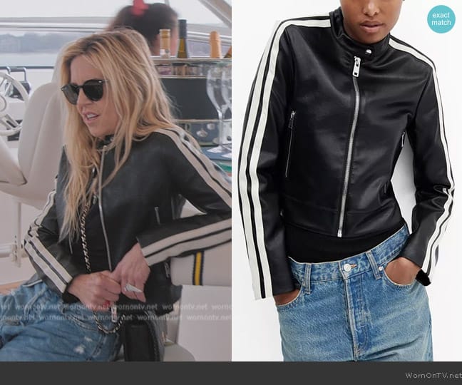 Mango Faux-Leather Biker Jacket worn by Skye Hoppus (Skye Hoppus) on The Kardashians