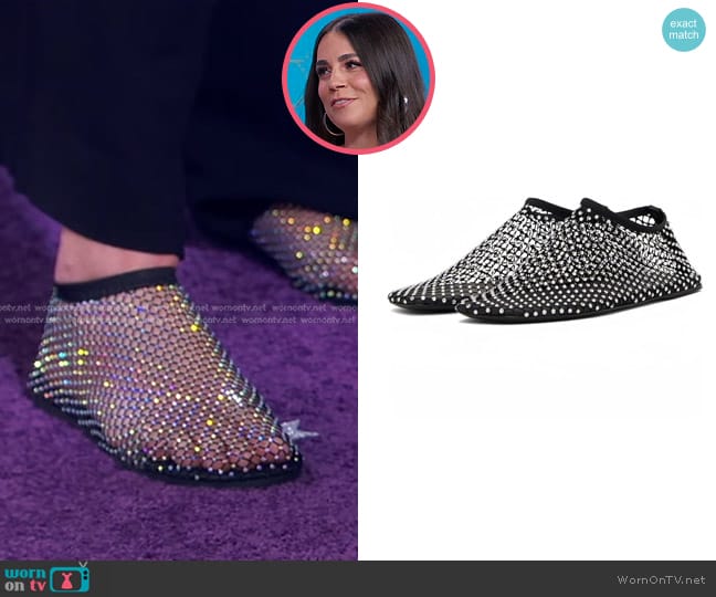 ITOZER at Amazon Mesh Ballet Flats in Black worn by Erica Wark on Good Morning America