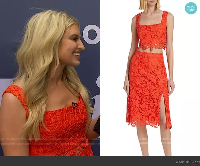 Milly Summer Floral Top worn by Ashley Bellman on E! News