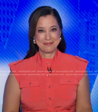 Mireya Villarreal's pink patch pocket dress on Good Morning America