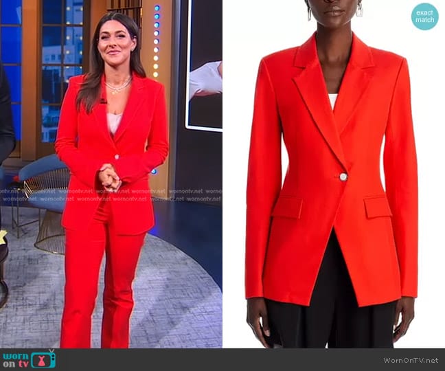 Derek Lam 10 Crosby Noah Single Breasted Jacket worn by Erielle Reshef on Good Morning America