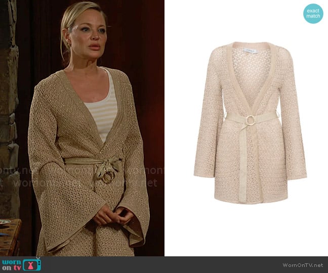 Paola Bernardi Dandara Kimono worn by Sharon Newman (Sharon Case) on The Young and the Restless