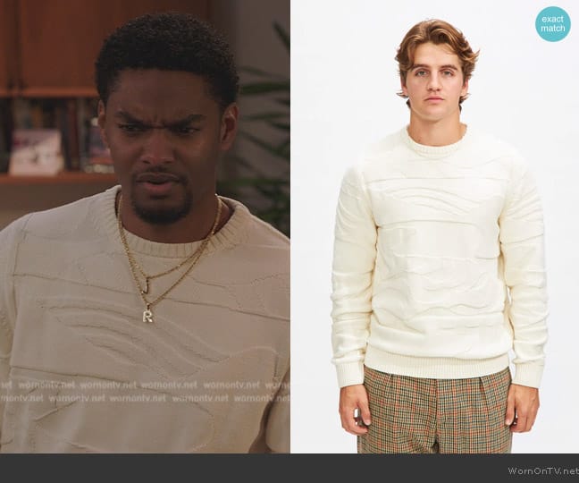 Parra Landscaped Knitted Pullover worn by JR (Sylvester Powell) on All American Homecoming