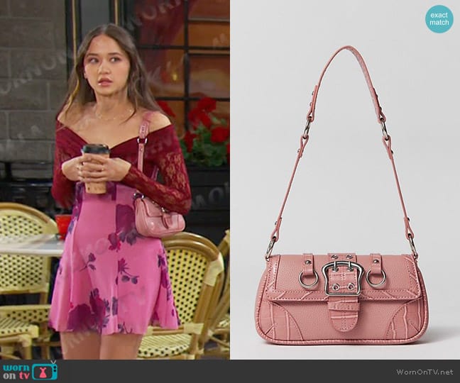 Urban Outfitters Jade Seamed Baguette Bag worn by Sophia (Madelyn Kientz) on Days of our Lives