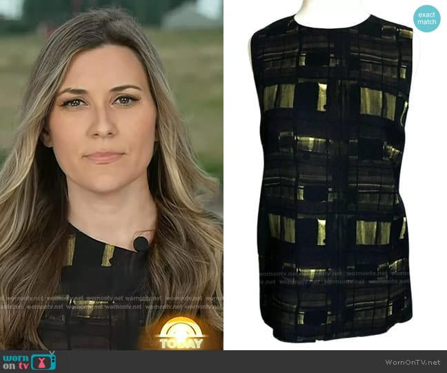 Prada Multicolored Abstract Print Sleeveless Top worn by Erin McLaughlin on Today