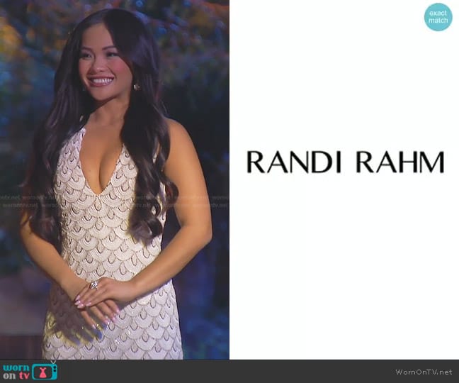 costume designer Randi Rahm Custom designed worn by Jenn Tran on The Bachelorette