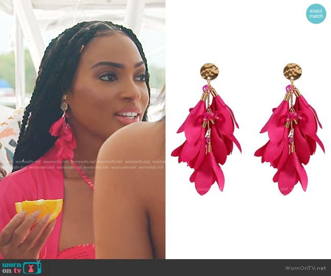 MOONESSA at Amazon Flower Tassel Earrings worn by Lesa Milan (Lesa Milan) on The Real Housewives of Dubai