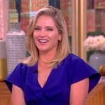 Sara’s blue twist front dress on The View