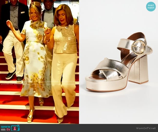 See by Chloe Lyna Heeled Sandals worn by Savannah Guthrie on Today