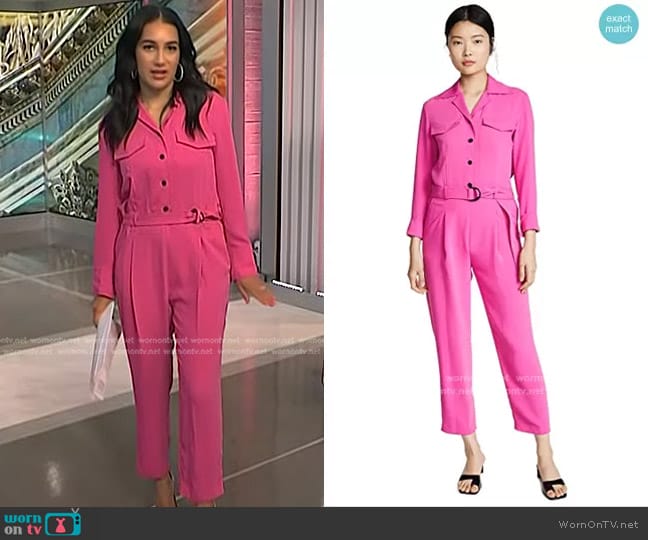 Kenzo Soft Jumpsuit worn by Morgan Radford on NBC News Daily