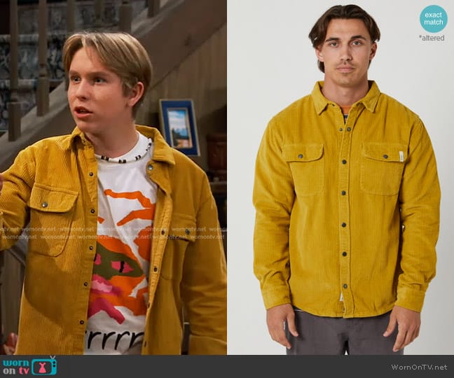 The Critical Slide Society Surface Ls Overshirt in Sunburnt worn by Jake (Luke Busey) on Bunkd