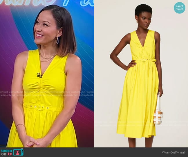 Toccin x RTR Twist Front Dress worn by Eva Pilgrim on Good Morning America