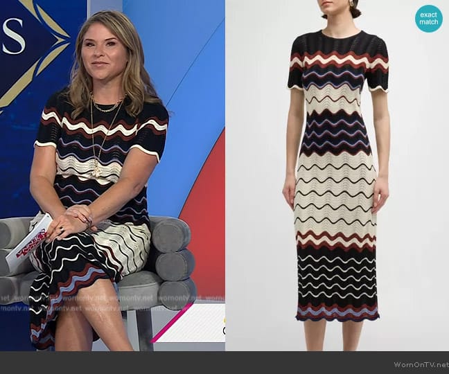 Tanya Taylor Leighton Knit Dress worn by Jenna Bush Hager on Today