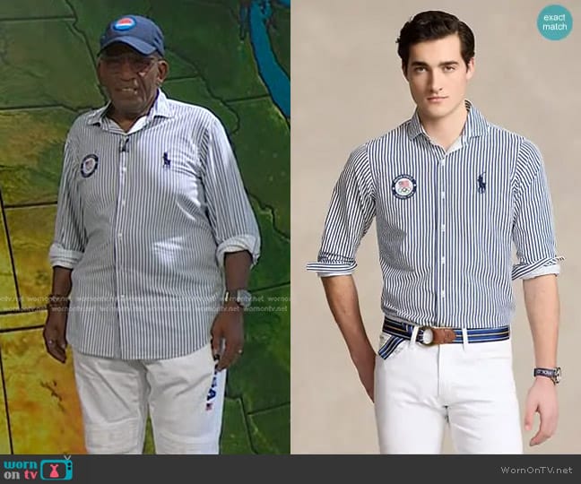 Polo Ralph Lauren Team USA Opening Ceremony Oxford Shirt worn by Al Roker on Today