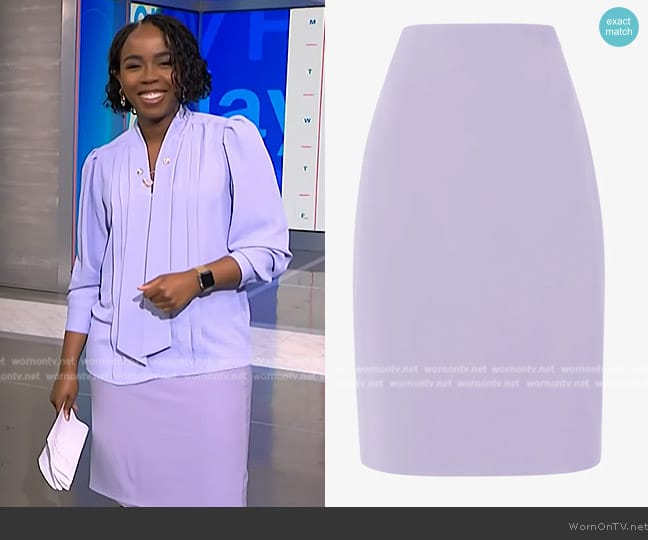 M.M. Lafleur The Cobble Hill Skirt worn by Zinhle Essamuah on NBC News Daily