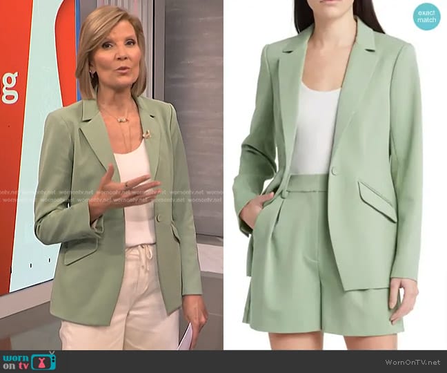 Favorite Daughter The Favorite Blazer in Basil worn by Kate Snow on NBC News Daily