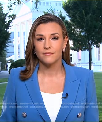 Mary’s blue double breasted blazer on Good Morning America