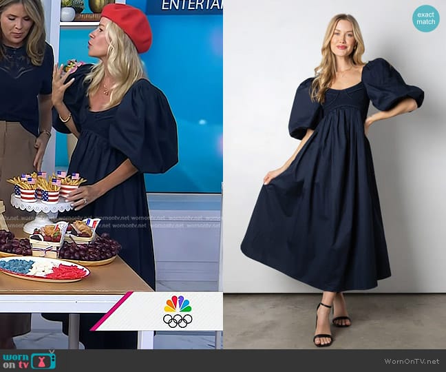 Vestique Cecilia Dress in Navy worn by Meredith Sinclair on Today