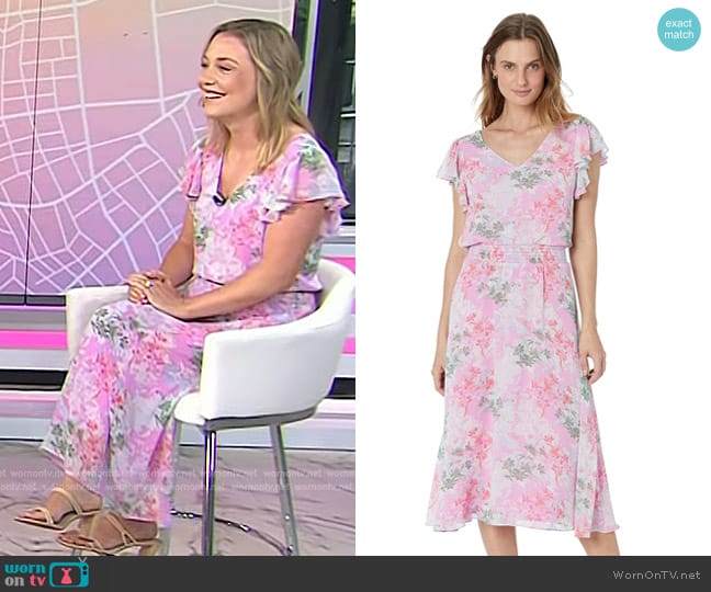 Vince Camuto Short Flutter Sleeve Dress worn by Alyson Shontell on Today