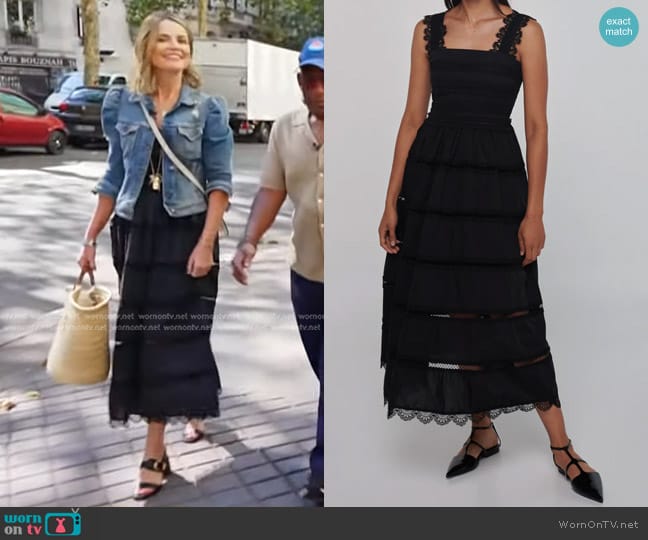 Waimari Kate Dress in Black worn by Savannah Guthrie on Today