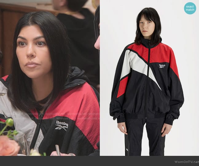 Vetements X Reebok Classic Track Jacket worn by Kourtney Kardashian (Kourtney Kardashian) on The Kardashians