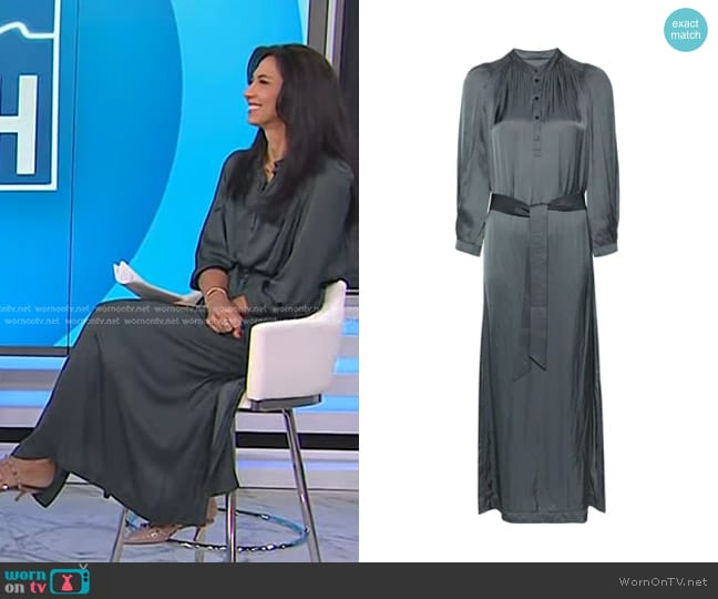 Zadig & Voltaire Ritchin Satin Maxi Dress worn by Dr. Natalie Azar on Today