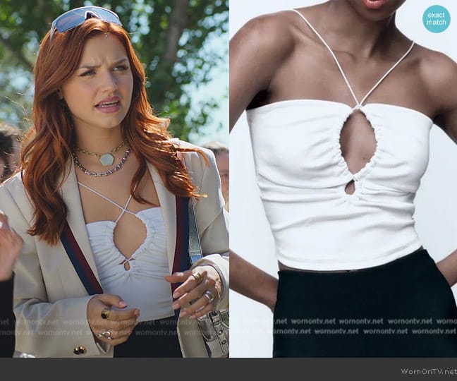 Zara Strappy Cutout Top worn by Chloe (Mirela Balic) on Elite