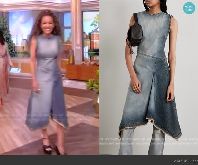 Acne Studios Difella Denim Dress worn by Sunny Hostin on The View