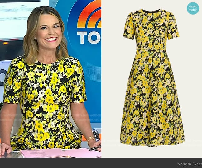 WornOnTV: Savnnah’s yellow floral print dress on Today | Savannah ...