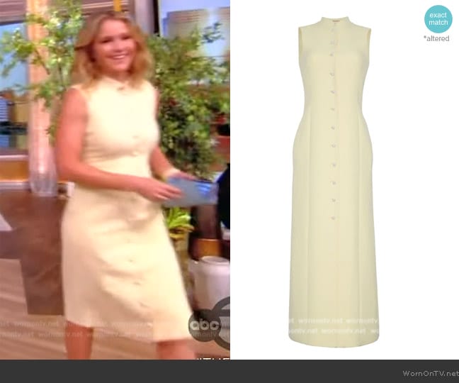 Adam Lippes Rory Wool Crepe Dress worn by Sara Haines on The View