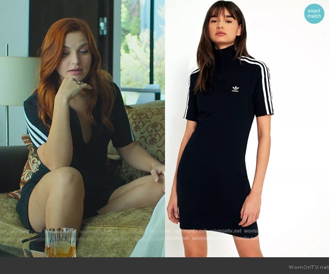 Adidas 3 Stripe Half Zip Mock Neck Dress worn by Chloe (Mirela Balic) on Elite