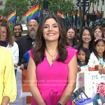 Adrianna’s pink v-neck midi dress on Today