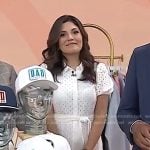 Adrianna’s white eyelet dress on Today