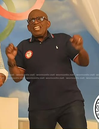 Al Roker’s navy polo shirt on Today