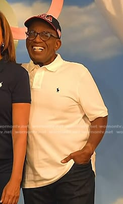 Al Roker's white polo shirt and baseball cap on Today