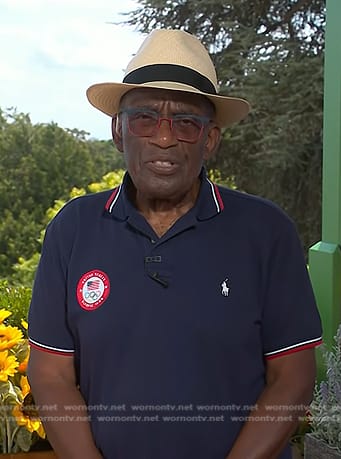 Al Roker’s navy polo shirt on Today