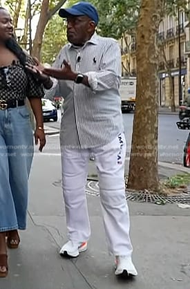 Al Roker's striped shirt and white jeans on Today