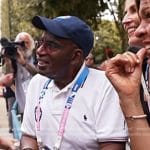 Al Roker’s white polo shirt and black sneakers on Today