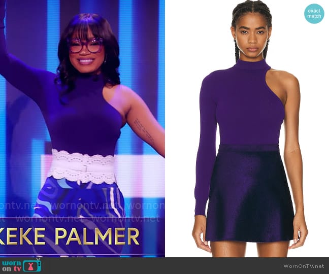 Alaia Asymmetric Bodysuit worn by Keke Palmer on Password