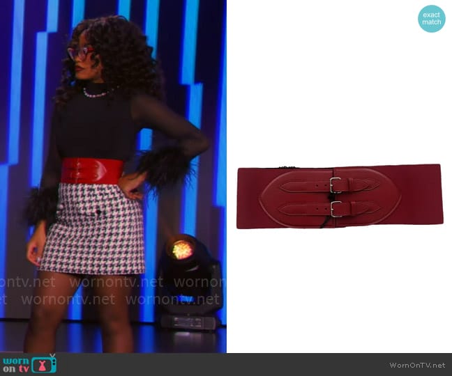 Alaia Leather Belt worn by Keke Palmer on Password